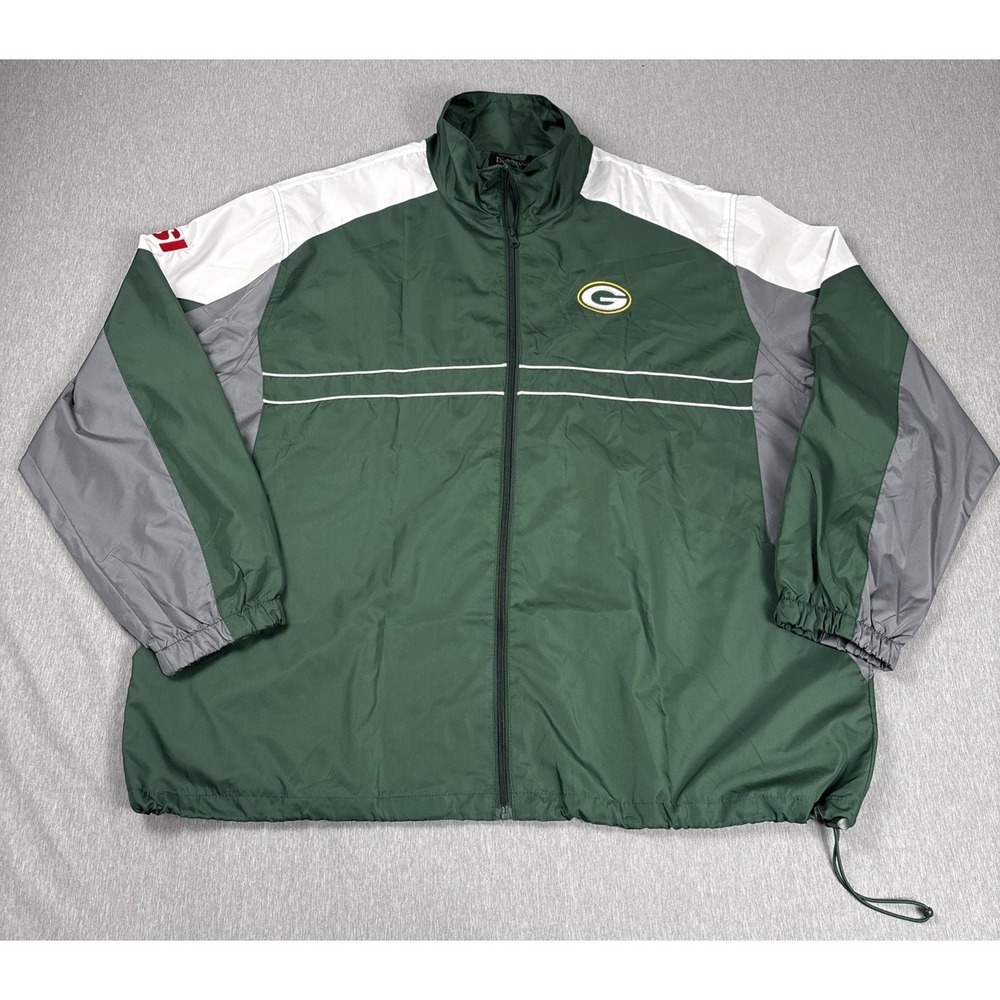 GREEN BAY‎ PACKERS Football NFL Lightweight Windbreaker Jacket - Size 2XL